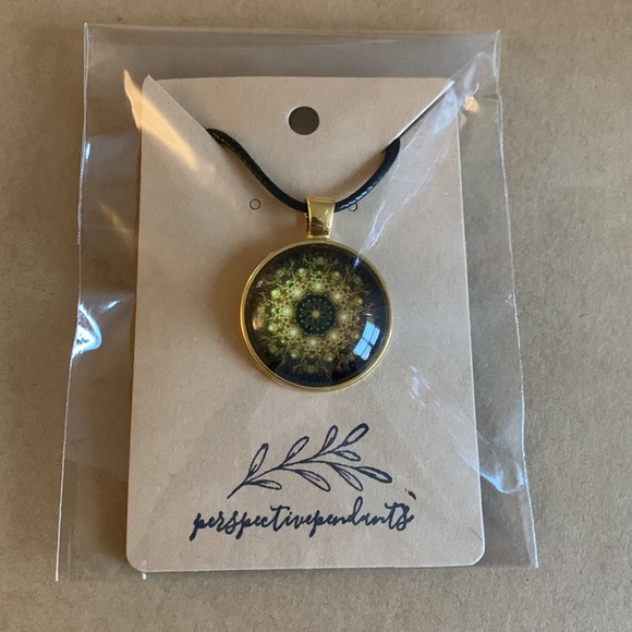 • LAST CHANCE• Handmade Mandala Cabochon Pendant Necklace - Picture 2 of 5